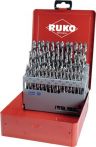 NW Spiralbohrersatz DIN338 Typ N D.1-5,9mmx0,1mm HSS 50tlg.Metallkassette RUKO (4000600869)