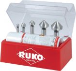 NW Kegelsenkersatz DIN335 C 90Grad 6,3-25mm HSS f.Alu Z.3 6tlg.Ku.-Kassette RUKO (4000601482)