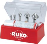 NW Kegelsenkersatz DIN335 C 90Grad 6,3-25mm HSS-Co5 Z.3 6tlg.Ku.-Kassette RUKO (4000601483)