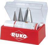 NW Blechschälbohrersatz 3-14/5-20/16-30,5mm HSS 4tlg.Ku.-Kassette RUKO (4000601694)