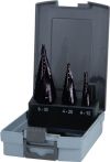 NW Stufenbohrersatz D.4-12/4-20/4-30mm HSS-TIALN Spiralnut 3tlg.Ku.-Kassette RUKO (4000601748)