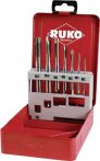 NW Maschinengewindebohrerset DIN371/376 Form B M3-M12 7tlg.HSS Metallkassette RUKO (4000602030)