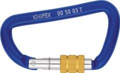 NW Materialkarabiner L.81mm m.Schraubverschluss blau besch.KNIPEX (4000810334)