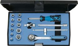 NW Steckschlüsselsatz 20EMU-3 1/4Zoll 16tlg. SW 4-13mm 6KT m.Knarre Schaltsch. CV. (4000820540)