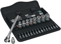 NW Steckschlüsselsatz 3/8 Zoll 29 teilig sw 8 bis sw 19 Zyklop Metal push Knarre (4000821654)