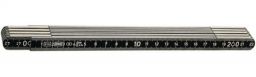 NW Gliedermaßstab 961 L.2m B.14mm mm/cm EG II Alu.schwarz BMI (4000853092)