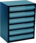 NW Kleinteilemagazin B357xT255xH435mm Stahlbl.6 Schubl.Poypropylen anthrazit RAACO (4000871610)