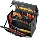 NW WerkzeugtascheB.460xT.210xH.340mm33l Rindleder HDPEAlu-verstärkter Taschenk. (4000871700)