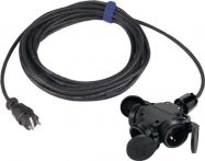 NW Schutzkontaktverlängerung Gummistecker/3-Wege-Kupplung L.5,0m H07RN-F 3x1,5mm2 (4000873770)