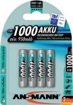 NW Akkuzelle 1,2 V 1000 mAh R03-AAA-Micro HR03 4 4St./Blister ANSMANN (4000876110)