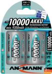 NW Akkuzelle 1,2 V 10000 mAh R20-D-Mono HR20 2 2St./Blister ANSMANN (4000876113)