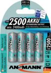 NW Akkuzelle maxE 1,2 V 2500 mAh R6-AA-Mignon HR6 4 4St./Blister ANSMANN (4000876122)