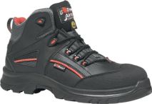 NW Sicherheitsstiefel Teak Gr.40 schwarz/rot Leder S3 SRC ESD EN20345 (4720000170)