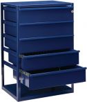 NW Thekenschrank LOGS 190 H795xB540xT390mm 5 Schubl.Fbd.blau RAL 5022 LOGS (5000680989)