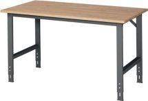 NW Werktisch B1500xT800xH760-1080mm Arbeitsplatte Buche Gestell anthrazit (9000425571)