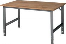 NW Werktisch B1500xT1000xH760-1080mm Arbeitsplatte Buche Gestell anthrazit (9000425573)