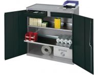 NW Werkzeug-/Beistellschrank H1000xB1000xT500mm 2Schubl.2BD lichtgrau/anthrazitgrau (9000425948)
