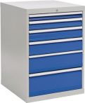 NW Schubladenschrank H1019xB705xT736mmgrau/blau 6 Schubl.Vollauszug (9000426000)