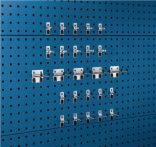 NW Werkzeughaltersortiment 25-tlg.verzinkt f.Lochplatten 15 Haken/10 Klemmen BOTT (9000429157)