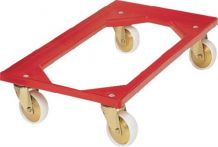 NW Kistenroller Trgf.250kg Polymer-Bereifung L600xB400mm ABS-Kunststoff rot (9000444231)