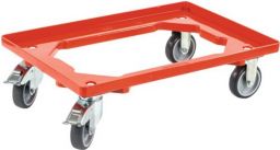 NW Kistenroller Trgf.250kg Gummi-Bereifung L605xB405mm Ku.rot (9000444241)