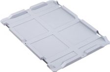 NW Scharnierdeckel PP L400xB300mm grau f.Transportstapelkasten ALLIT (9000448282)