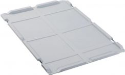 NW Scharnierdeckel PP L600xB400mm grau f.Transportstapelkasten ALLIT (9000448283)