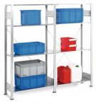 NW Steckregal H/B2000xT400mm Grund-/Anbaur.verz.8 Stahlb.Trgf.150kg Feldlast 1300kg (9000449813)