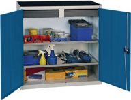 NW Werkzeug-/Beistellschrank H1000xB1000xT500mm 2Schubl.,2BD grau/blau STUMPF (9000452344)
