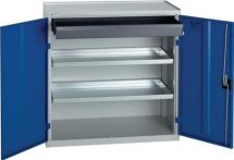 NW Werkzeug-/Beistellschrank H1000xB1000xT500mm 1Schubl.2BD grau/blau STUMPF (9000452358)