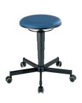 NW Drehhocker m.Rollen Kunstlederpolster blau Sitz-H.460-630mm BIMOS (9000454135)