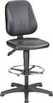 NW Arbeitsdrehstuhl Unitec Bodengleiter+Fußring Kunstlederpolster schwarz 580-850mm (9000454177)