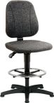 NW Arbeitsdrehstuhl Unitec Bodengleiter+Fußring Stoffpolster grau 580-850mm BIMOS (9000454184)