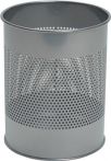 NW Papierkorb 15l H315xD.260mm Lochraster Stahlbl.pulverbe.silber-metallic DURABLE (9000468150)