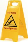 NW Warnschild Achtung Rutschgefahr Schriftzug 300mm 570mm gelb/schwarz/rot SPRINTUS (9000472025)