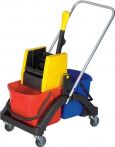NW Reinigungswagenset Eimer 2 x 17l u.Presse/Stiel/Halter/5 Mopps Ku. (9000472064)