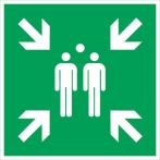 NW Rettungszeichen ASR A1.3/DIN EN ISO 7010 L400xB400mm Sammelstelle Alu. (9000477470)