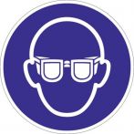 NW Schild Augenschutz benutzen D.200mm Ku. blau/weiß ASR A1.3 DIN EN ISO 7010 (9000477500)
