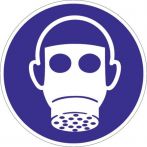 NW Schild Atemschutz benutzen D.200mm Ku. blau/weiß ASR A1.3 DIN EN ISO 7010 (9000477503)