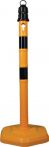 NW Sperrpfosten PP gelb/schwarz D.63mm z.Aufstellen m.Öse (9000480220)
