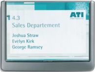 NW Tür-/Infoschild B149xH105,5mm Sichtfenster Plexiglas Rücken ABS graphit DURABLE (9000483401)