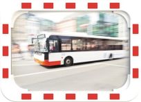 NW Verkehrsspiegel H400xB600mm Kunststoff,rot/weiß 15m (9000490230)