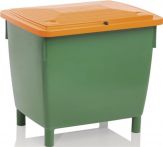 NW Streugutbehälter L945xB725xH930mm 400l HD-PE grün/orange o.Entnahmerutsche (9000491224)