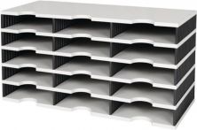 NW Sortierablage Trio 15 Fächer H363xB723xT331mm Polystyrol grau/schwarz (9000493277)