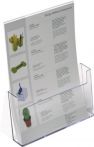 NW Tischprospekthalter DIN A4 hoch Ku.transp.freistehend HELIT (9000493326)