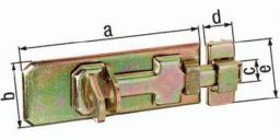 NW Sicherheits-Schlossriegel L.80mm B.35mm STA galv. gelb verz. GAH (3000200128)