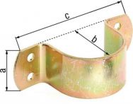 NW R.schelle L.104mm B.40mm H.39,5mm STA galv. gelb verz. f. Rohre 42,4mm,1 2/3Zoll (3000200170)