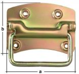 NW Kistengriff Höhe74mm Breite80mm STA galv. gelb verz. Anz. Löcher 4 GAH (3000200505)