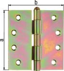 NW Scharnier H.100mm B.100mm S.2,5mm STA galv.gelb verz.quad.GAH (3000200532)