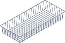 NW Drahtkorb H.120mm B.800mm T.350mm weißalu.m.2 Trägern (3000200874)